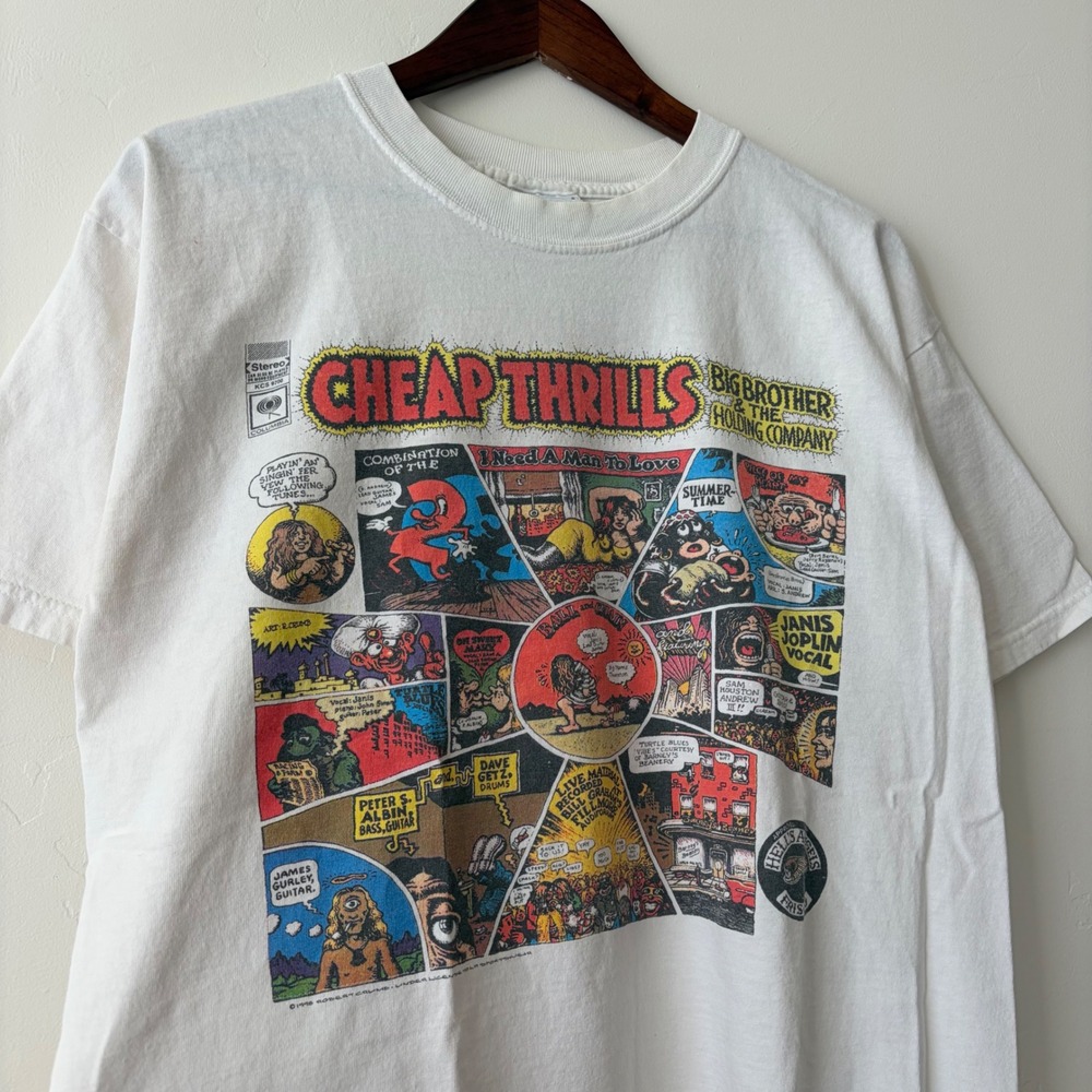 Vintage 1998 Big Brother Holding Co Cheap Thrills R Crumb T-Shirt Mens L Janis